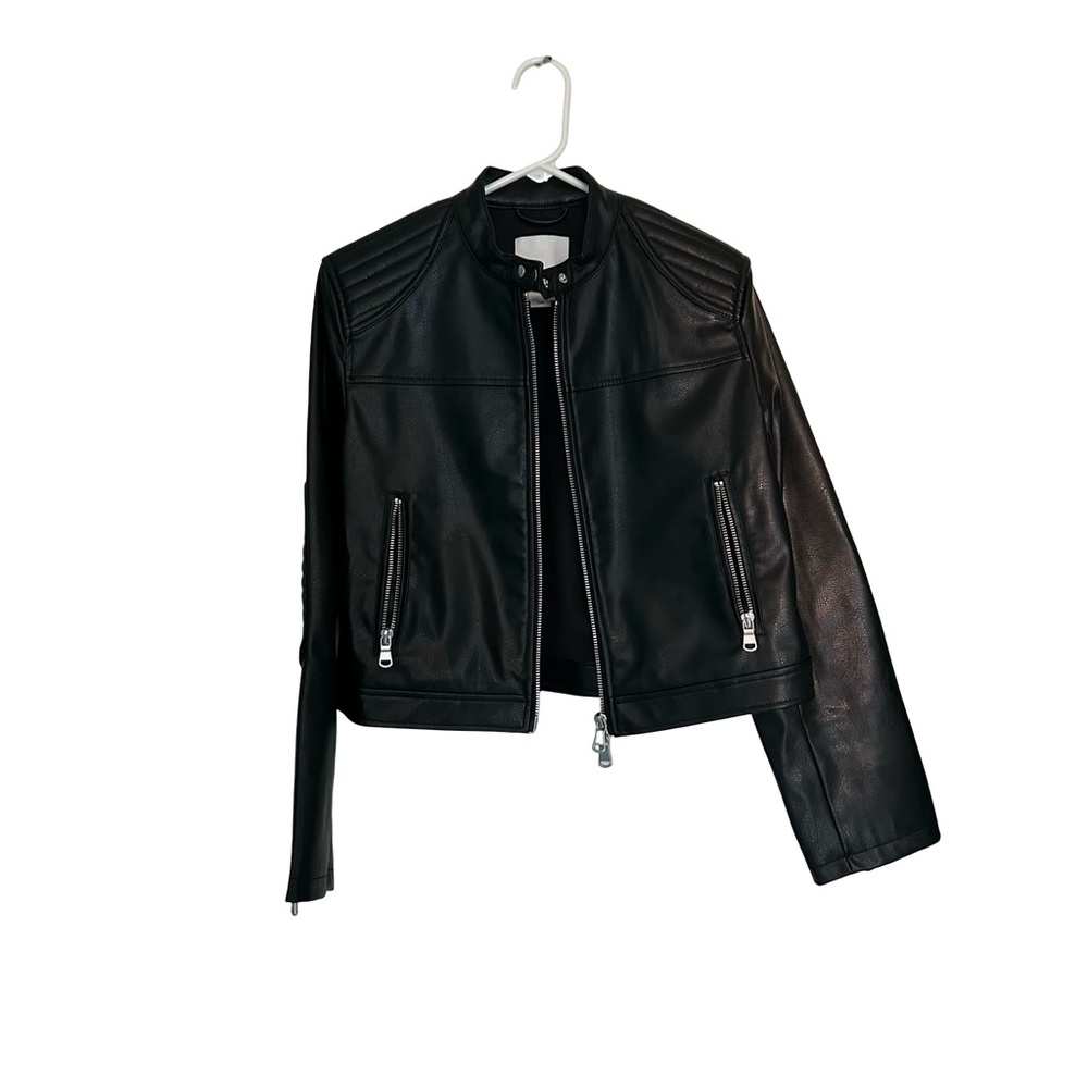 H&M Black Leather Biker Jacket